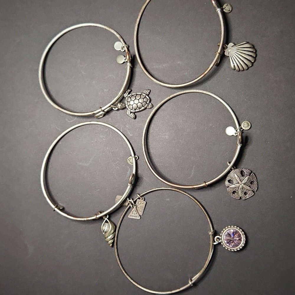 Sol Sterling Silver Charm Bracelet Set Of 5